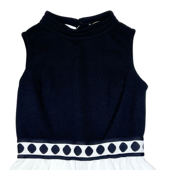 Vintage I. Magnin White Black Size 0 Knit Polyester Long Sleeveless Maxi Dress - Picture 2 of 13